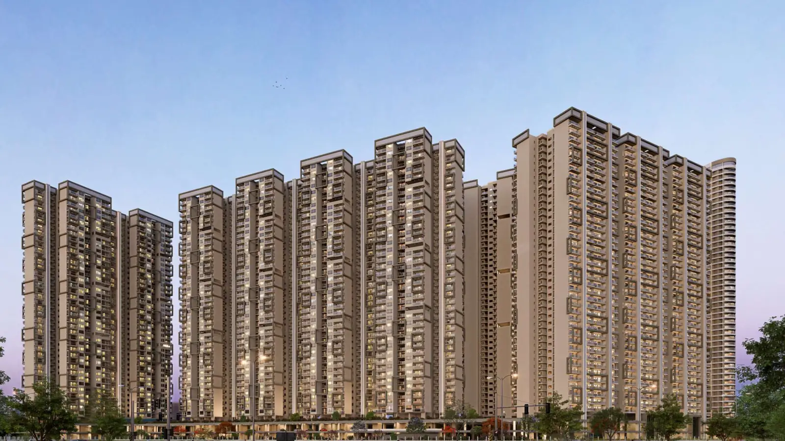 Residential towers in daylight (artist's impression)